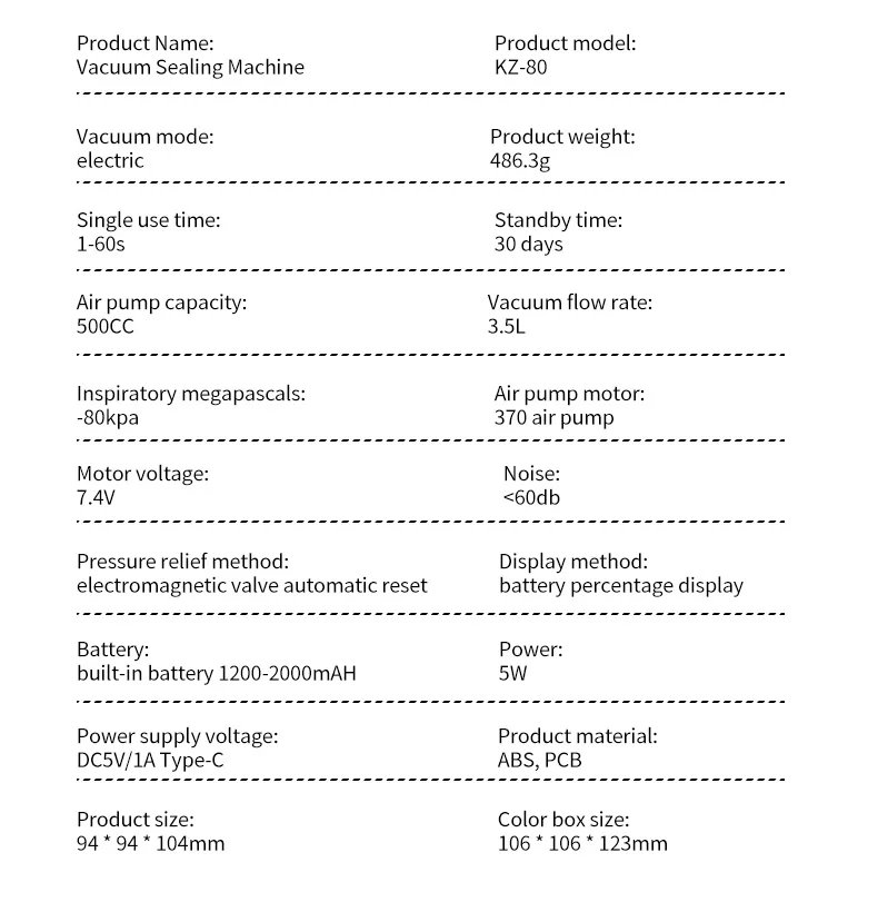 Elektrisches Einmachglas-Vakuumiergerät-Set