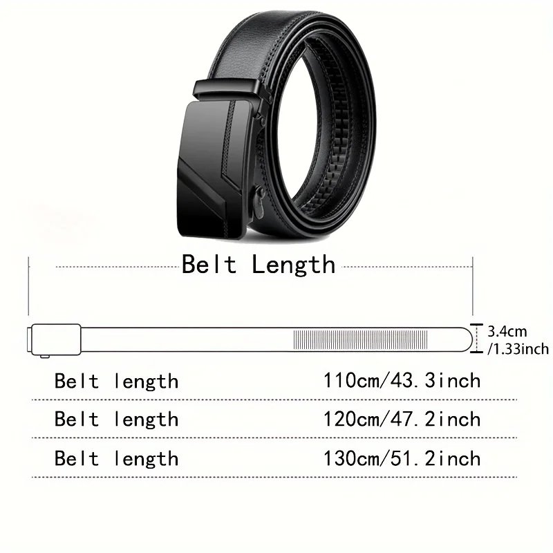 Hochwertiger Herren gürtel 110cm 120cm 130cm Luxus gürtel, schwarzer Herren-Gürtel mit automatischer Schnalle und Herren gürtel Hochwertiger Herren gürtel 110cm 120cm 130cm Luxus gürtel, schwarzer Herren-Gürtel mit automatischer Schnalle und Herren gürtel
